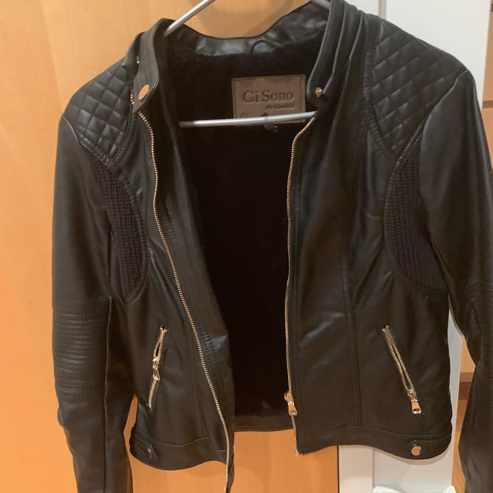 Faux leather jacket